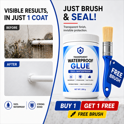 💧Buy 1 Get 1 FREE – Transparent Waterproof Glue + Free Brush!🔥