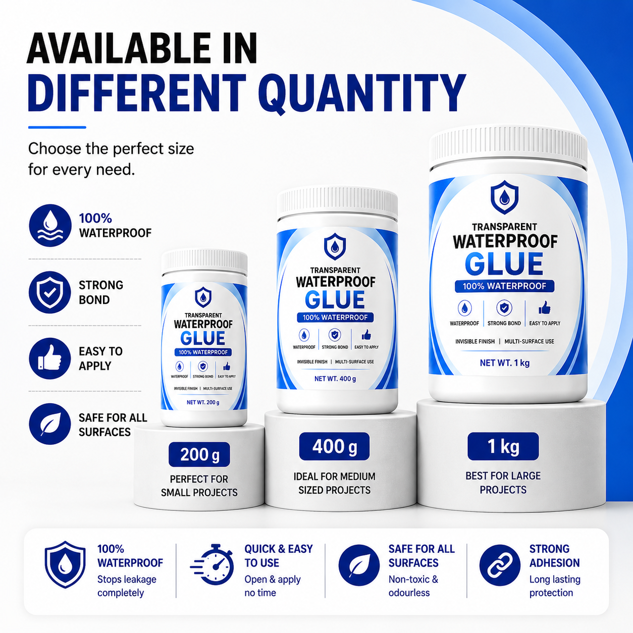 💧Buy 1 Get 1 FREE – Transparent Waterproof Glue + Free Brush!🔥